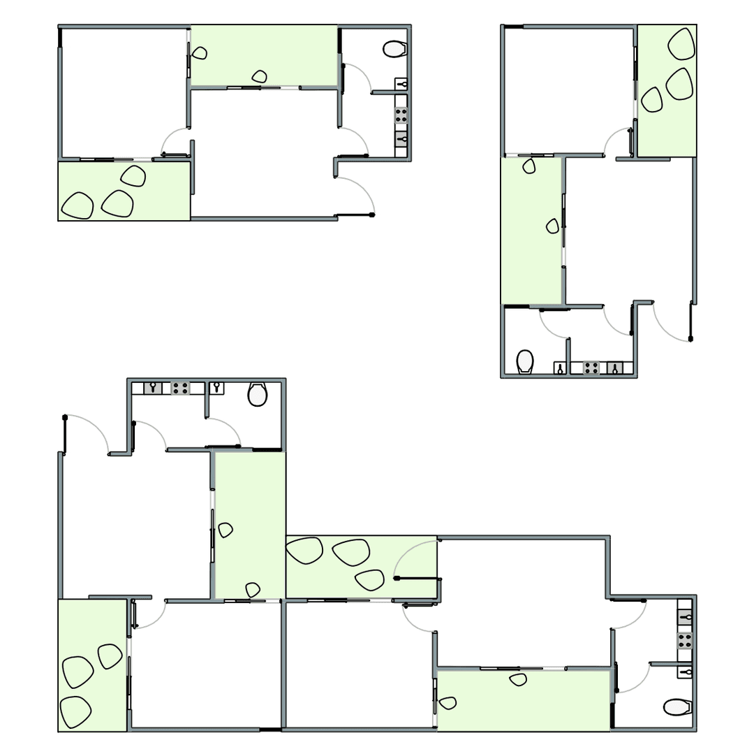 Pre-defined components,endless floor plan design. <br>Just like Legos for houses.